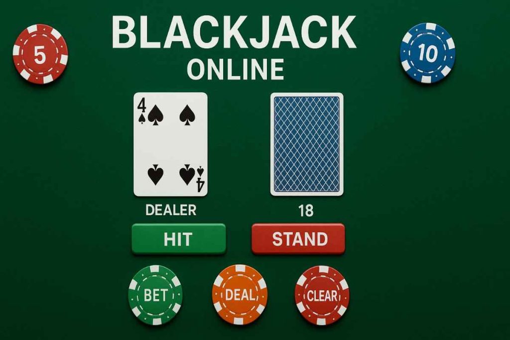 Jogo de blackjack online na K300PG plataforma com cartas e mesa digital